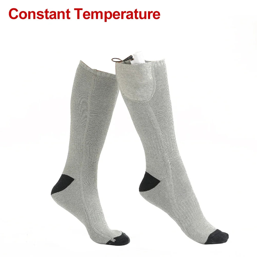 Ultimate Winter Sports Heated Socks - Rechargeable 7.4V Battery for Camping, Riding, and Hiking