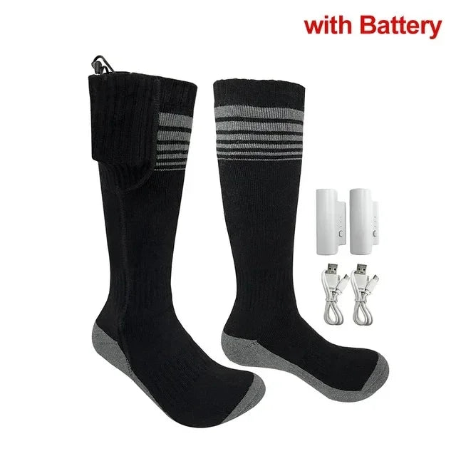 Ultimate Winter Sports Heated Socks - Rechargeable 7.4V Battery for Camping, Riding, and Hiking