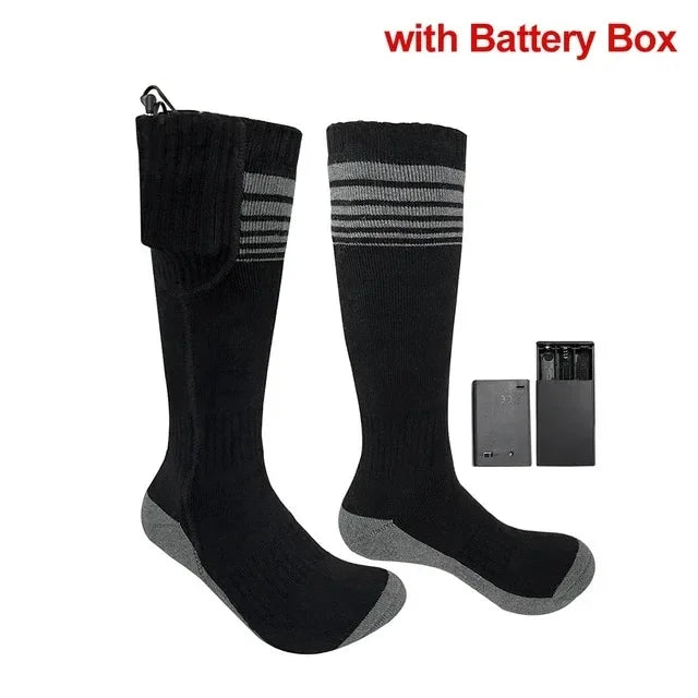 Ultimate Winter Sports Heated Socks - Rechargeable 7.4V Battery for Camping, Riding, and Hiking